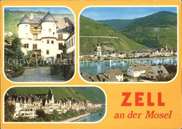 Zell Mosel Altstadt Brücke Weinberge