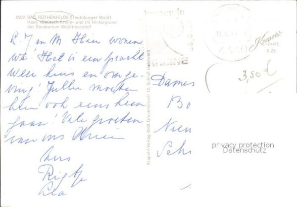 Bad Rothenfelde Haus Deutsch Krone Sanatorium Weidtmans – Bild 2