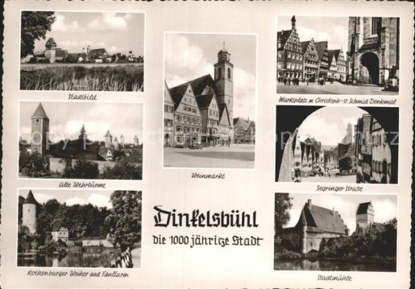 Dinkelsbuehl Alte Wehrtürme Rothenburger Weiher Faul