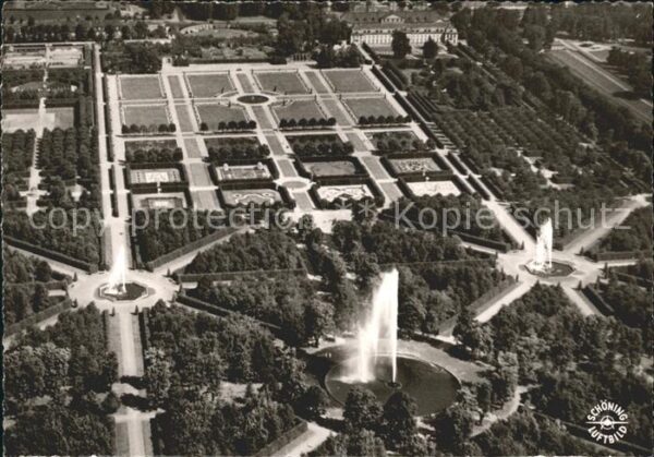 Hannover Herrenhäuser Garten Fliegeraufnahme