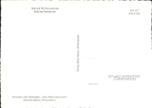 Weikersheim Schloss Blick auf Stadtkirche – Bild 2