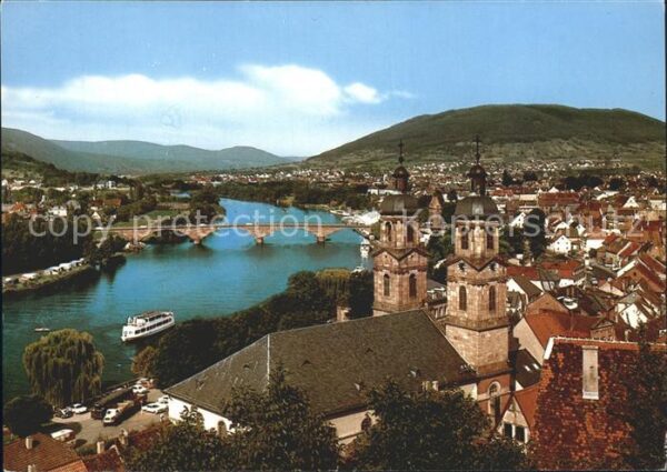 Miltenberg Main Stadtbild mit Kirche Mainbrücke