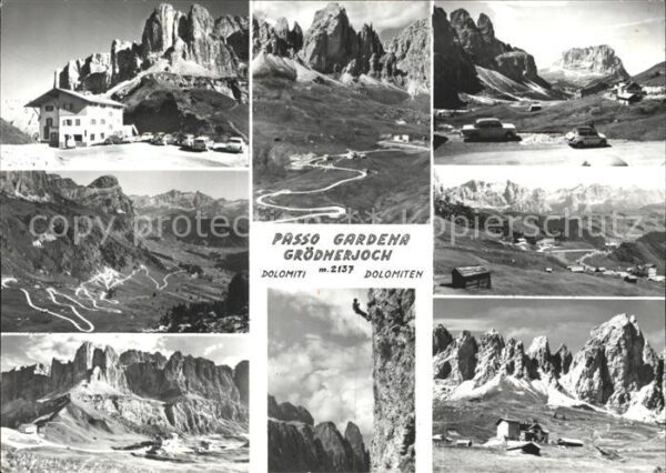 Passo Gardena Grödnerjoch Gebirgspanorama