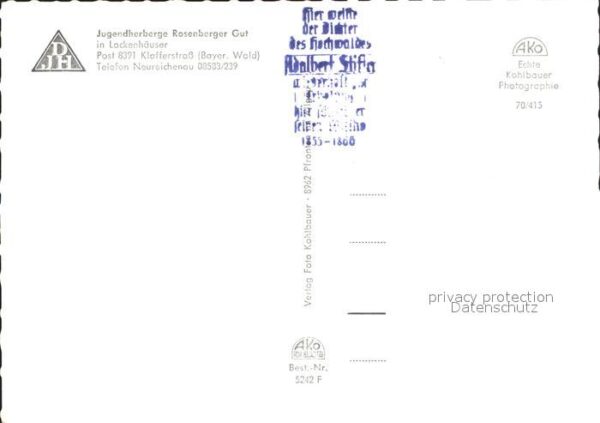 Lackenhaeuser Niederbayern Adalbert Stifter Gedenkraum Jugendherbe – Bild 2