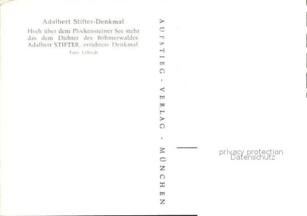 Ploeckensteinsee Adalbert Stifter Denkmal Dichter – Bild 2
