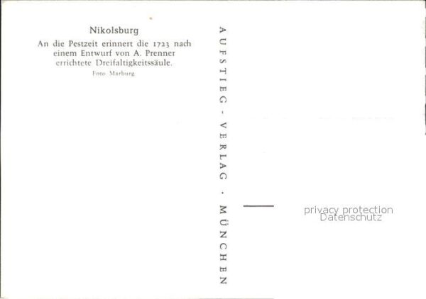 Nikolsburg Mikulov Suedmaehren Dreifaltigkeitssäule – Bild 2