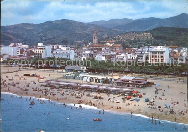 Calella Fliegeraufnahme Strand