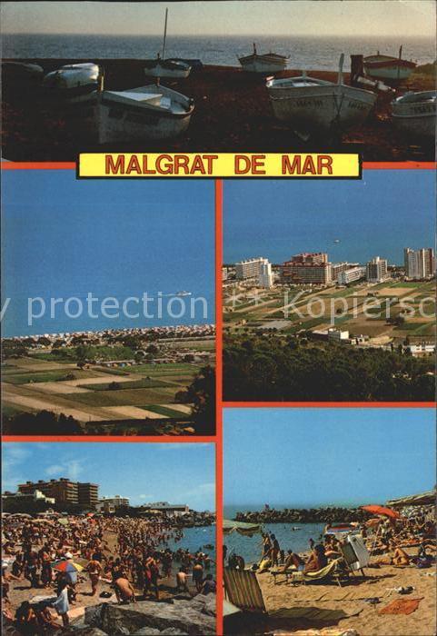 Malgrat de Mar Fliegeraufnahmen Hafen Strand