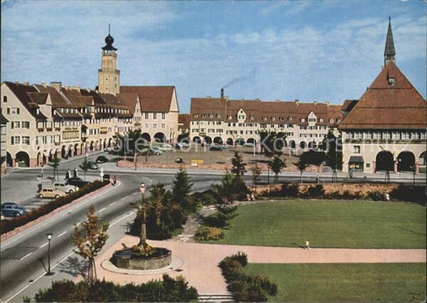 Freudenstadt Marktplatz mit Stadt- und Rathaus
