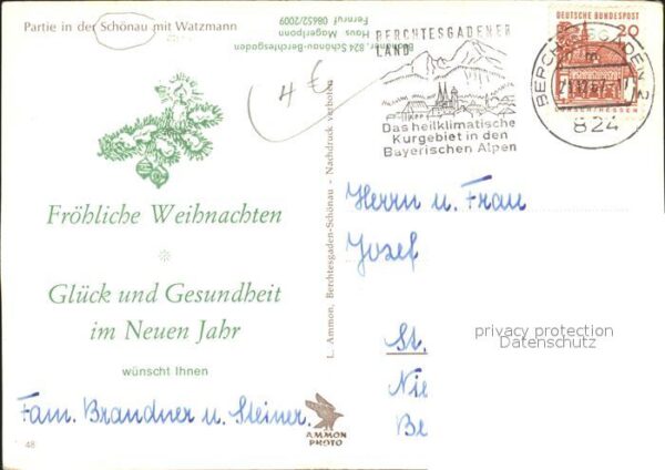 Berchtesgaden Partie in der Schönau mit Watzmann – Bild 2
