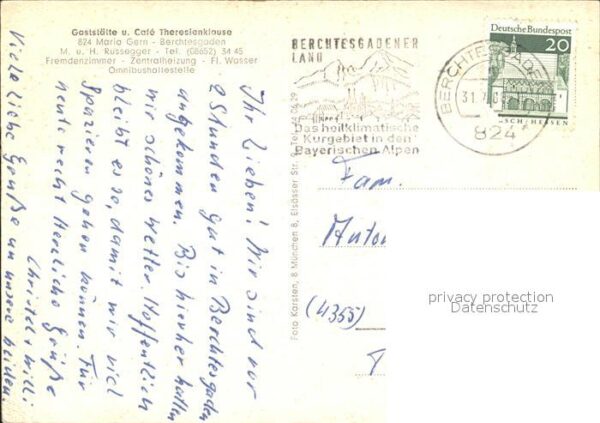 Maria Gern Gaststätte Cafe Theresienklause – Bild 2