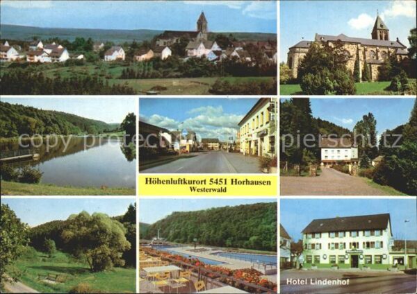 Horhausen Westerwald Ortsansicht Kirche Strassenpartie Schwi