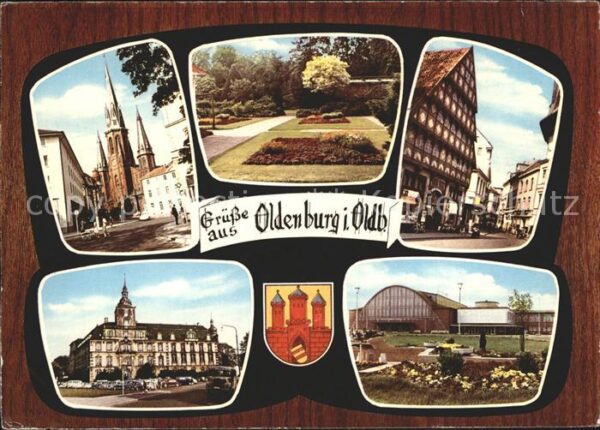 Oldenburg Niedersachsen Münster Park Strassenpartie Schloss Sta