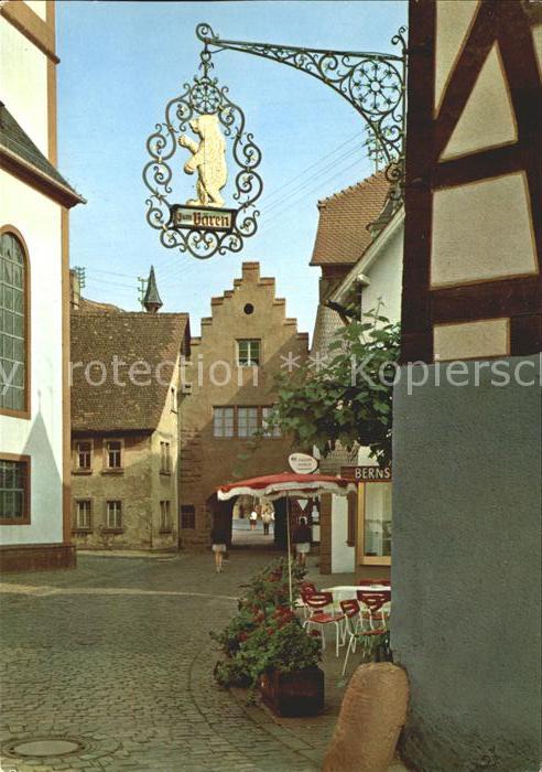 Erbach Odenwald Im Städtel Wirtshausschild Zum Bären