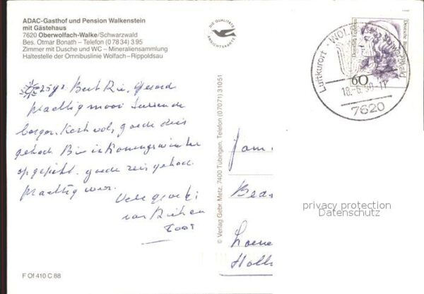 Oberwolfach ADAC Gasthof Pension Walkenstein – Bild 2