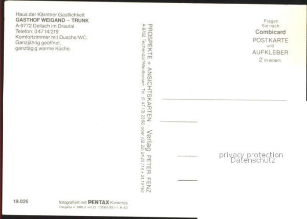 Dellach Drautal Totalansicht Gasthof Weigand Trunk – Bild 2