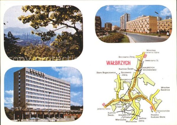 Walbrzych Waldenburg Widok ogolny Hotel Sudety Osiedle miesz
