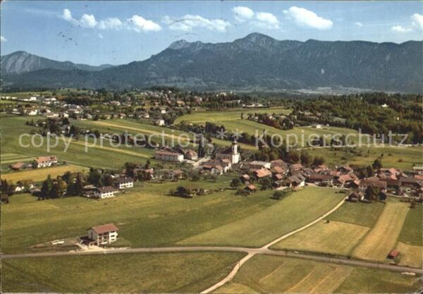 Seehausen Staffelsee mit Heimgarten Fliegeraufnahme