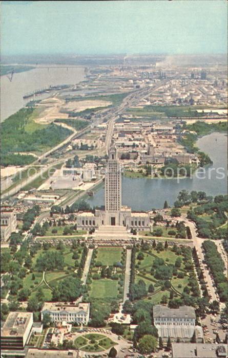 Baton Rouge Louisiana State Capitol Air view