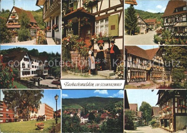 Sasbachwalden Orts und Teilansichten Trachten Fachwer