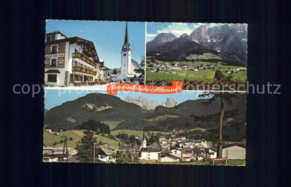 Abtenau Marktplatz Kirche Tagweide Panorama mit