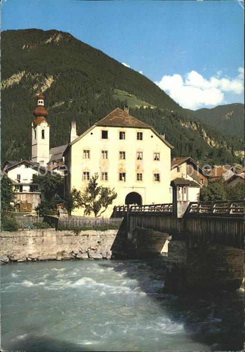 Oberinntal Pfunds Stuben Holzbrücke