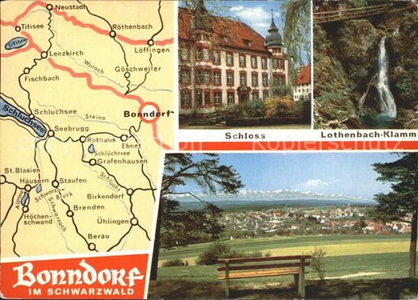 Bonndorf Schwarzwald Schloss Lothenbach Klamm Panorama Lagep