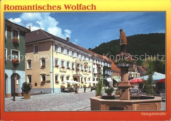 Wolfach Hauptstrasse Brunnen