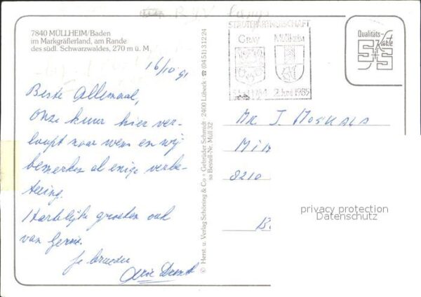 Muellheim Baden Totalansicht Marktplatz Kurhaus Uferstr – Bild 2