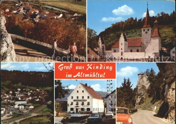 Kinding Stadtblick Kirche Gasthof Krone Bergstr
