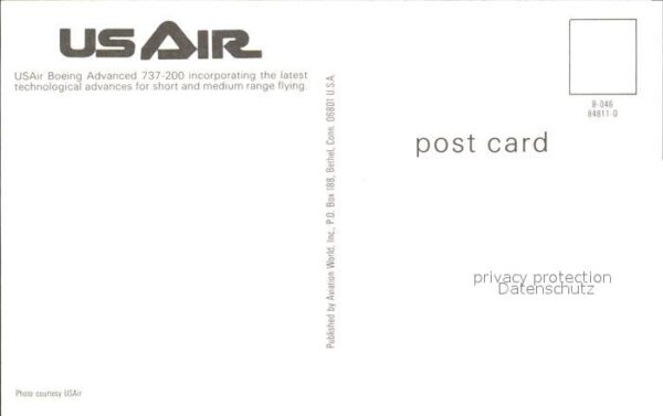 Flugzeuge Zivil USAIR Boeing Avanced 737-200 – Bild 2