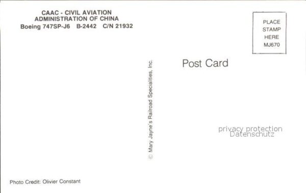 Flugzeuge Zivil CAAC Civil Aviation Administration Chin – Bild 2