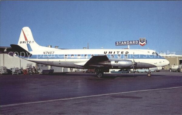 Flugzeuge Zivil United Vickers Viscount 745D N7457 S/N