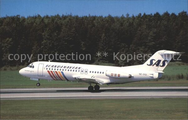 Flugzeuge Zivil Scandinavian SAS Ingeborg Viking  Fokke