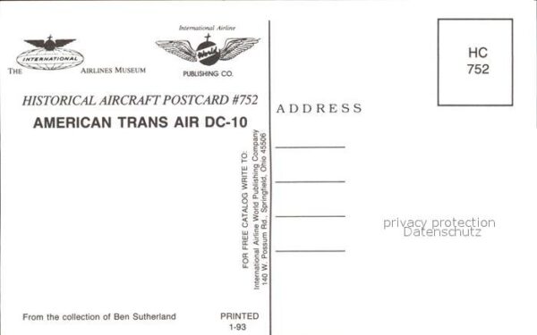 Flugzeuge Zivil American Trans Air DC-10 – Bild 2