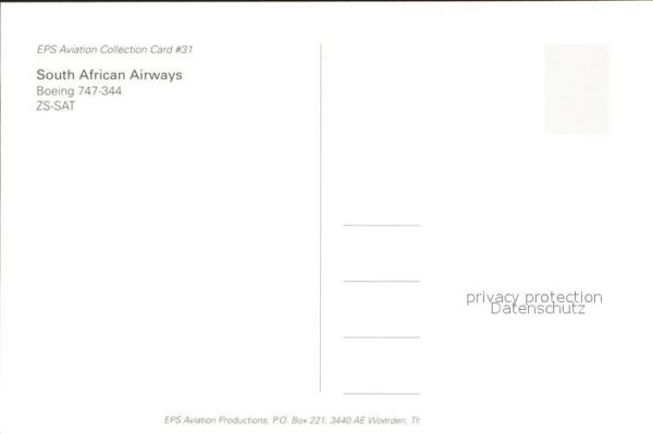 Flugzeuge Zivil SAL Boeing 747-344 ZS-SAT – Bild 2