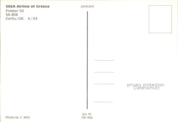 Flugzeuge Zivil SEEA Airline of Greece Fokker 50 SX-BSE – Bild 2