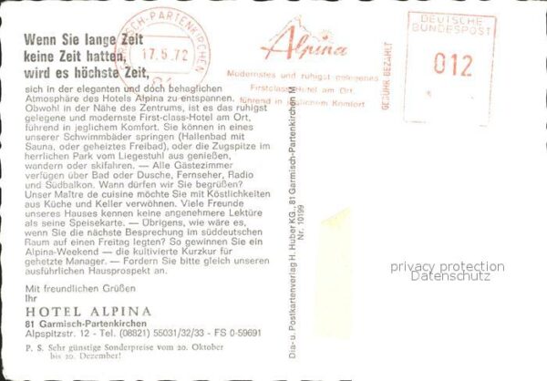 Garmisch-Partenkirchen Hotel Alpina – Bild 2