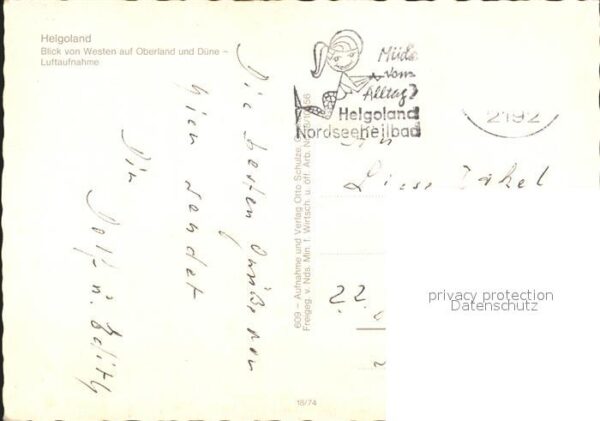 Helgoland Fliegeraufnahme Oberland und Düne – Bild 2