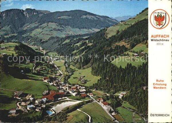 Auffach Wildschönau Fliegeraufnahme