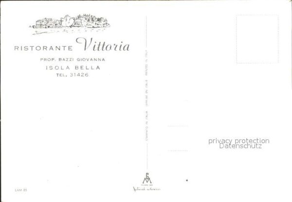 Isola Bella Lago Maggiore Restaurant Vittoria – Bild 2