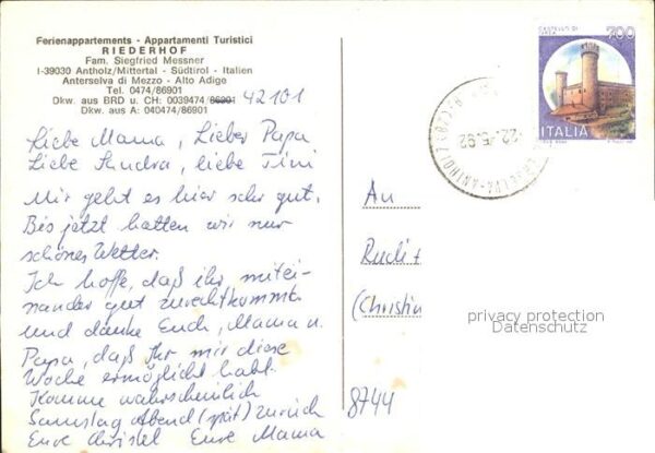 Antholz Mitterthal Riederhof Antholz Pension – Bild 2