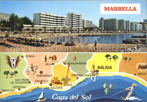 Marbella Andalucia Stand mit Lageplan