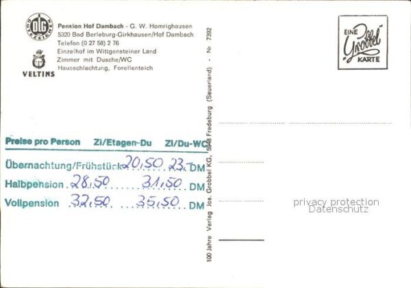 Girkhausen Bad Berleburg Pension Hof Dambach – Bild 2
