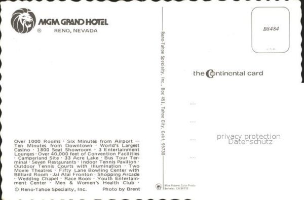 Reno Nevada MGM Grand Hotel – Bild 2