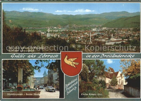 Loerrach mit Wiesental Marktbrunnen Basler Stras