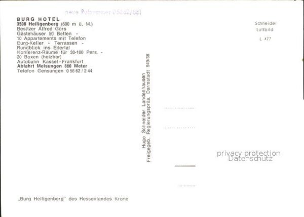 Heiligenberg Baden Fliegeraufnahme Burghotel – Bild 2