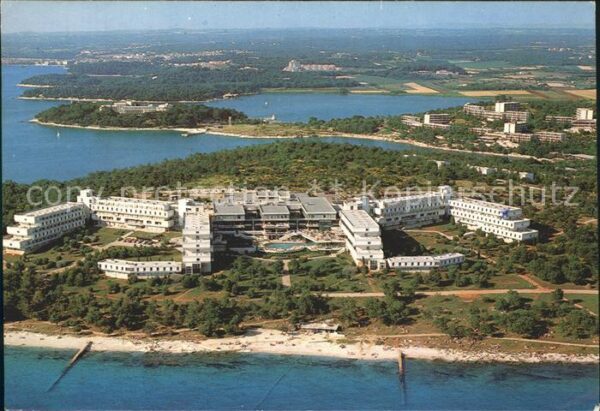 Porec Fliegeraufnahme Hotels Delfin Parentium