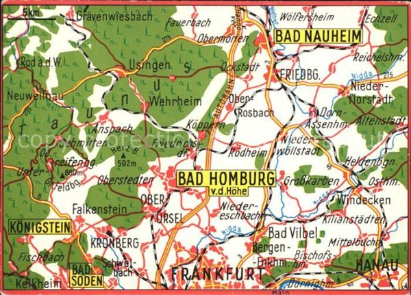 Bad Homburg Ortskarte Königstein Bad Nauheim Frankf