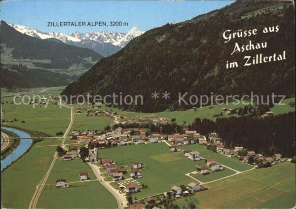 Aschau Zillertal Zillertaler Alpen Fliegeraufnahme
